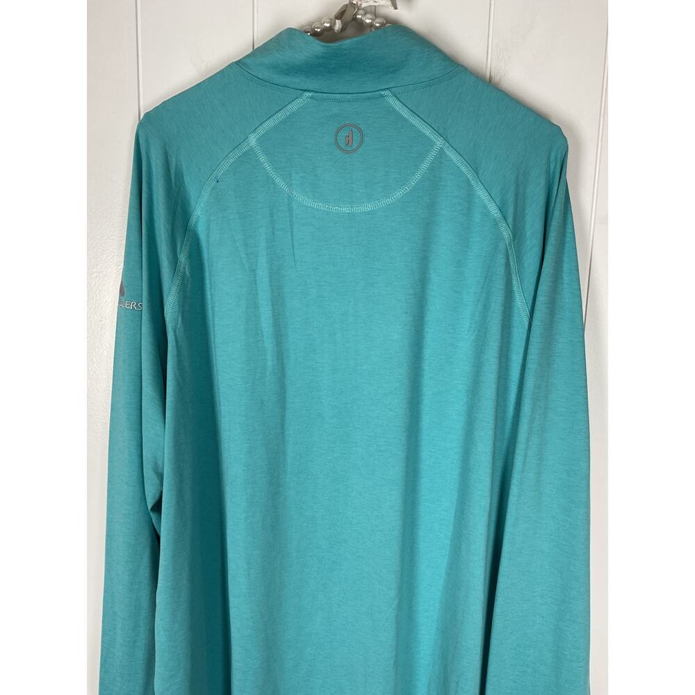 Johnnie-O Men's Long Sleeve 1/4 Zipper Teal Shirt Size XL - Picture 6 of 7